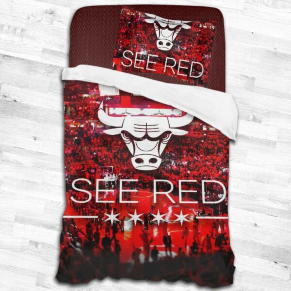 Nba Chicago Bulls Logo Type 2398 Bedding Sets Sporty Bedroom Home Decor