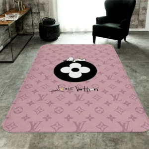 Louis Vuitton Snoopy Pinky Luxury Fashion Brand Rug Door Mat Home Decor Area Carpet