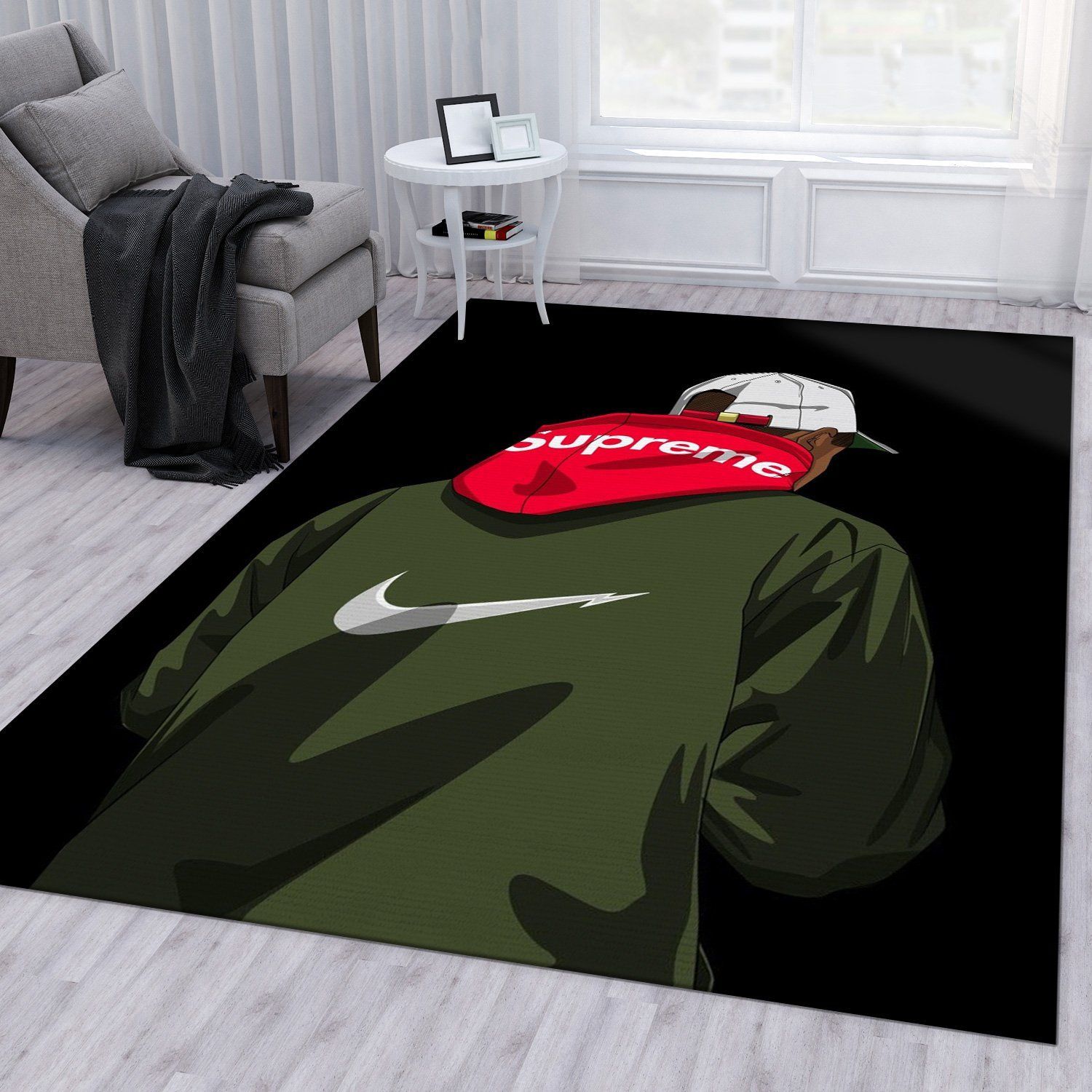 Nike Ft Supreme Area Luxury Fashion Brand Rug Home Decor Area Carpet Door Mat