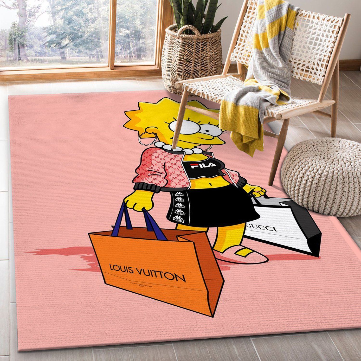 Dapper Lisa Louis Vuitton Vs Gucci Area Christmas Luxury Fashion Brand Rug Door Mat Home Decor Area Carpet