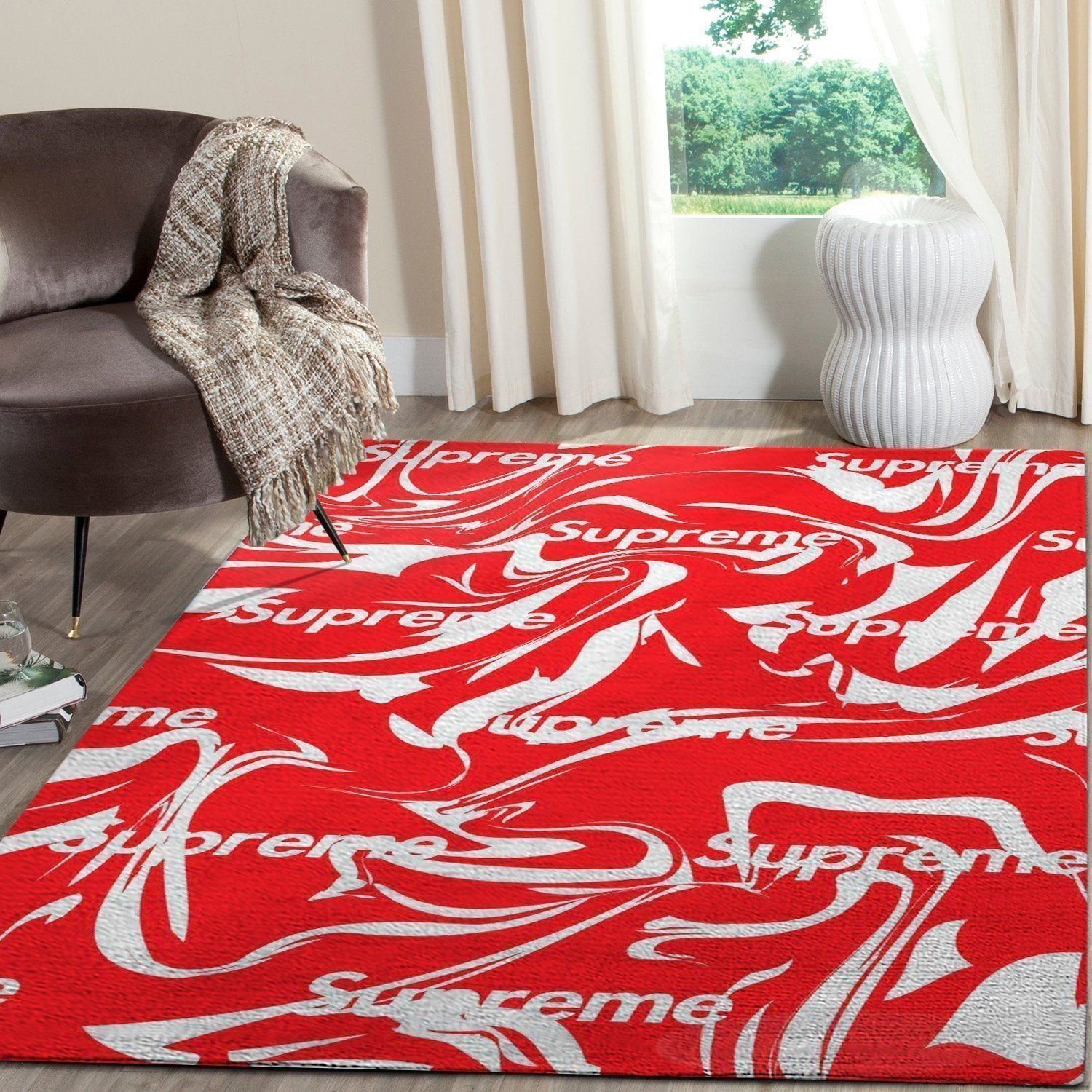 Supreme Area Red Luxury Fashion Brand Rug Home Decor Area Carpet Door Mat