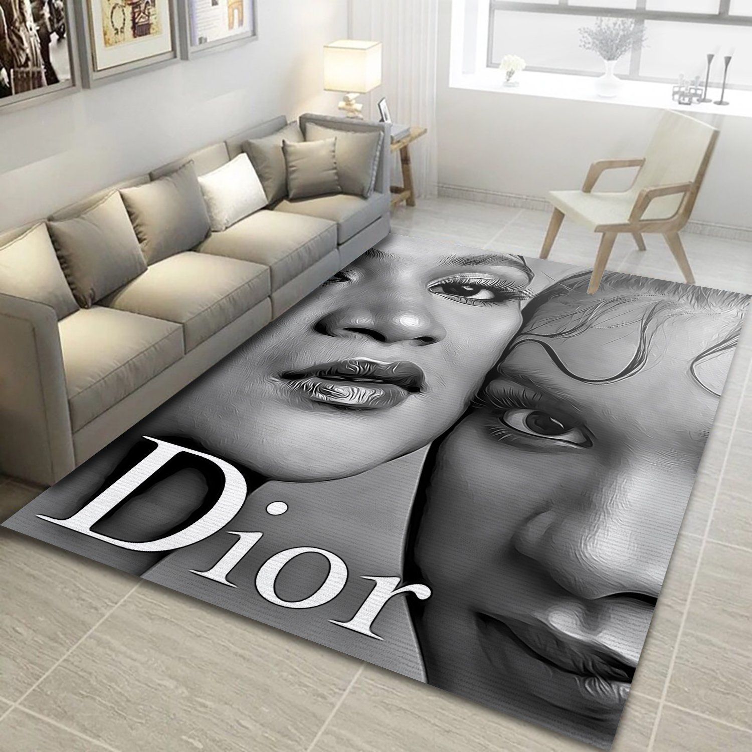 Dior Girl Luxury Fashion Brand Rug Area Carpet Home Decor Door Mat