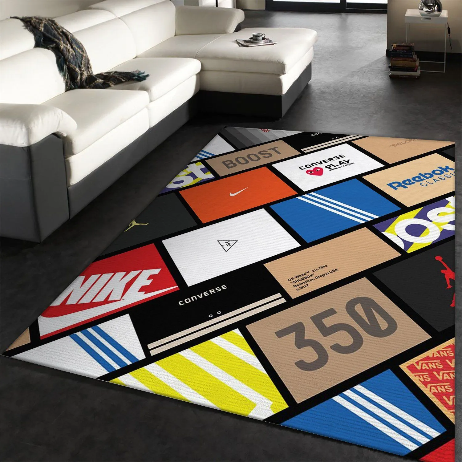 Sneaker Boxes Luxury Fashion Brand Rug Home Decor Door Mat Area Carpet