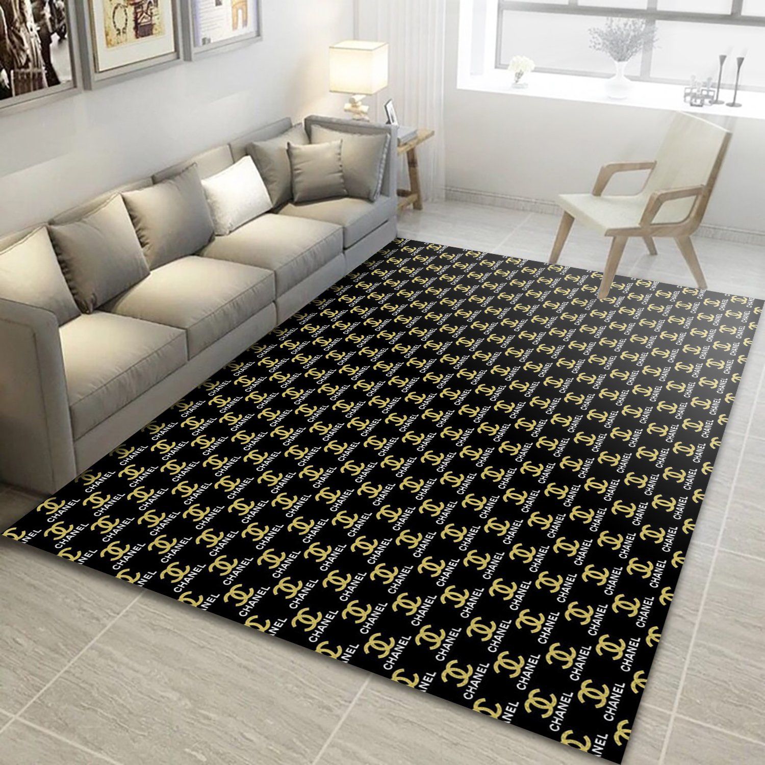 Chanel Ver Art And Bed Luxury Fashion Brand Rug Home Decor Area Carpet Door Mat
