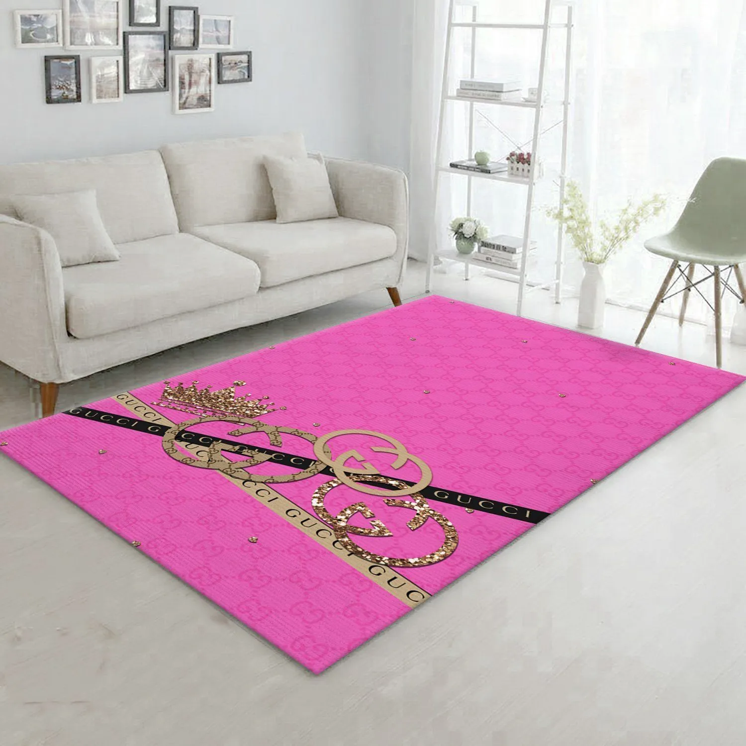 Gucci Pink Luxury Fashion Brand Rug Door Mat Home Decor Area Carpet