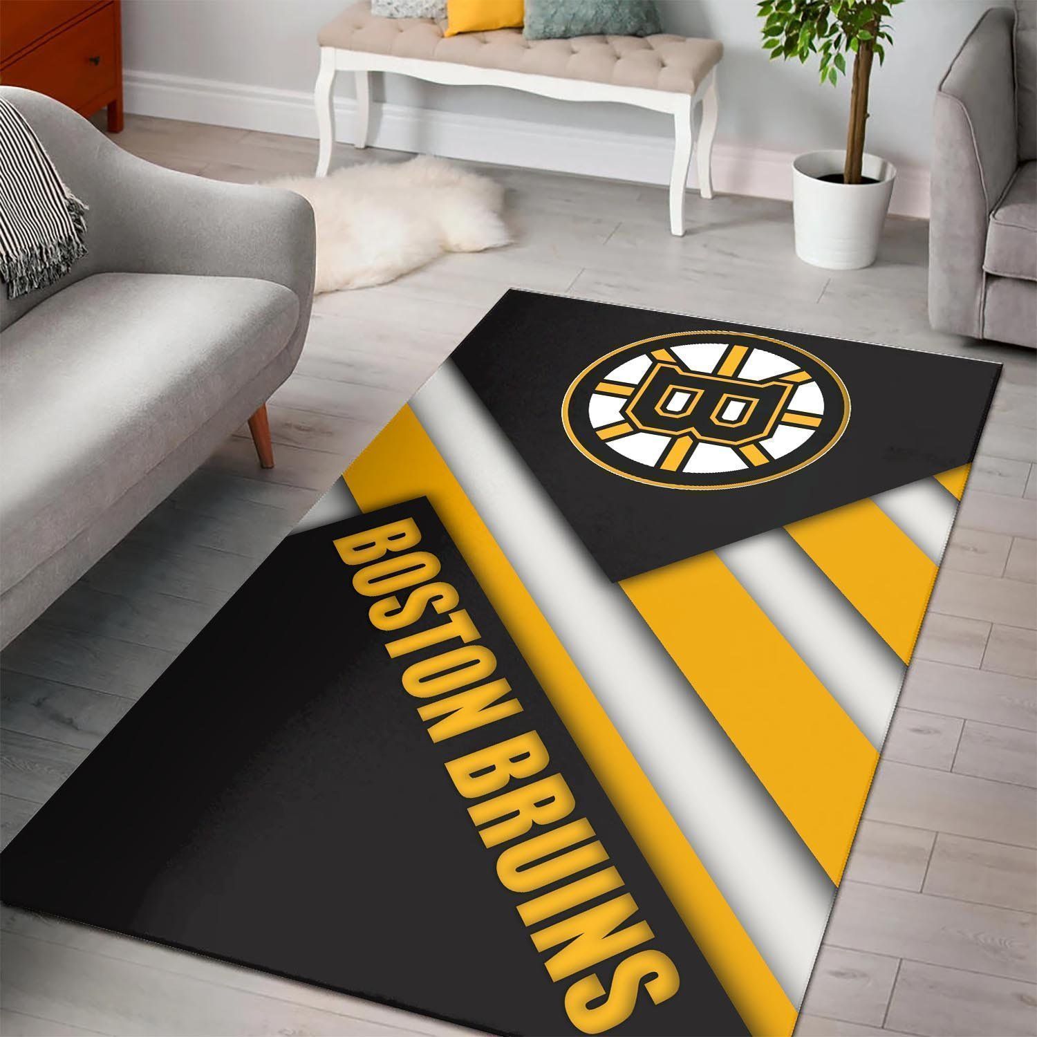 Boston Bruinss Nhl Hockey Team Logo Type 7168 Rug Living Room Home Decor Area Carpet