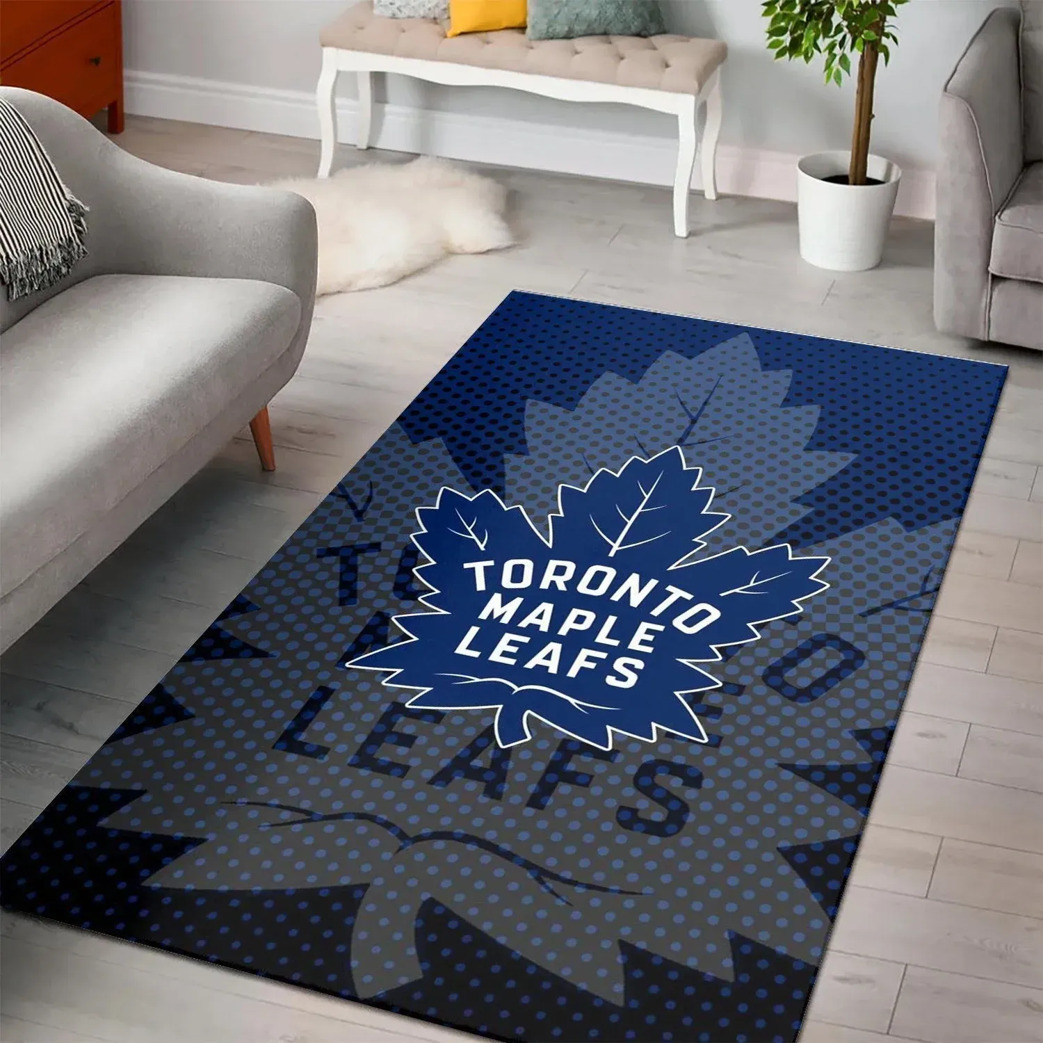 Toronto Maple Leafss Nhl Hockey Team Logo Type 7178 Rug Area Carpet Living Room Home Decor