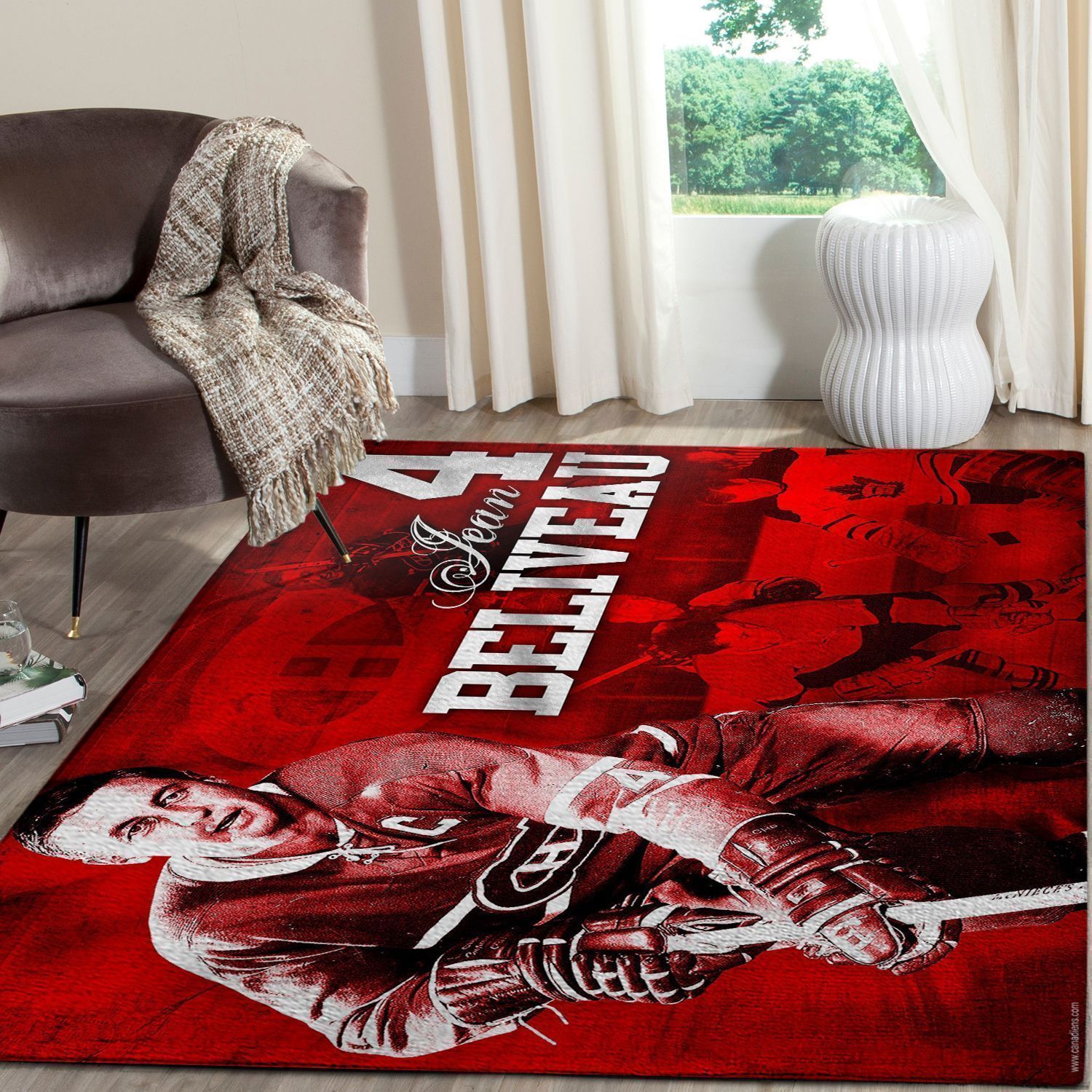 Montreal Canadiens Logo Nhl Fn Hockeys Custom Type 7183 Rug Living Room Area Carpet Home Decor