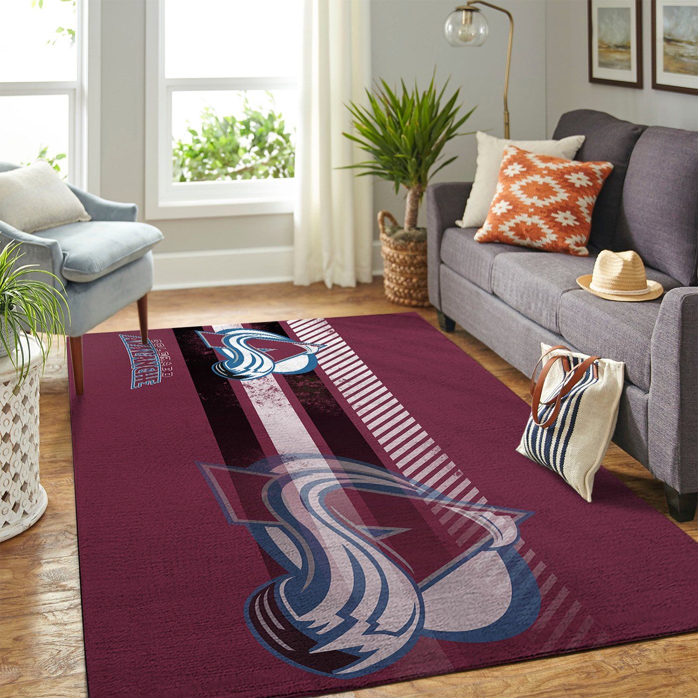 Colorado Avalanche Nhl Team Logo Nice Type 7185 Rug Living Room Area Carpet Home Decor