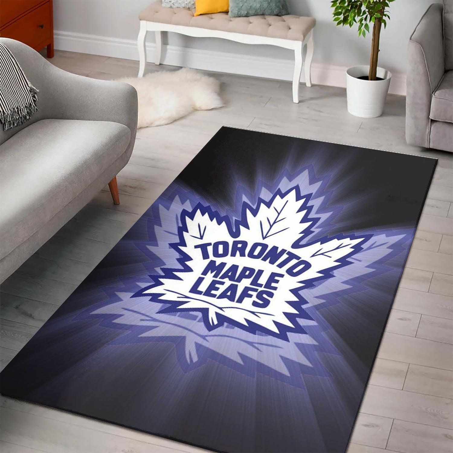 Toronto Maple Leafss Nhl Hockey Team Logo Type 7209 Rug Living Room Area Carpet Home Decor