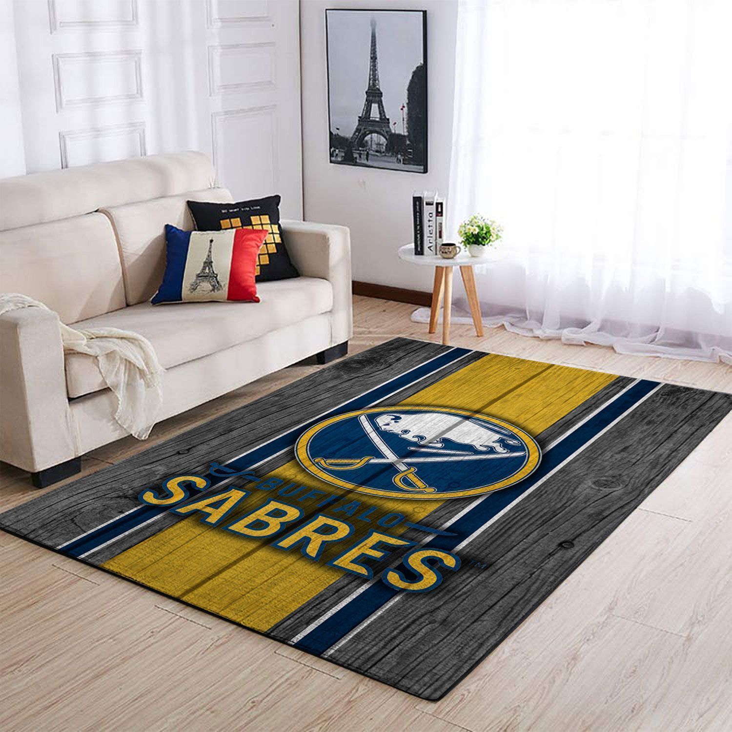 Buffalo Sabres Nhl Team Logo Type 7650 Rug Home Decor Area Carpet Living Room