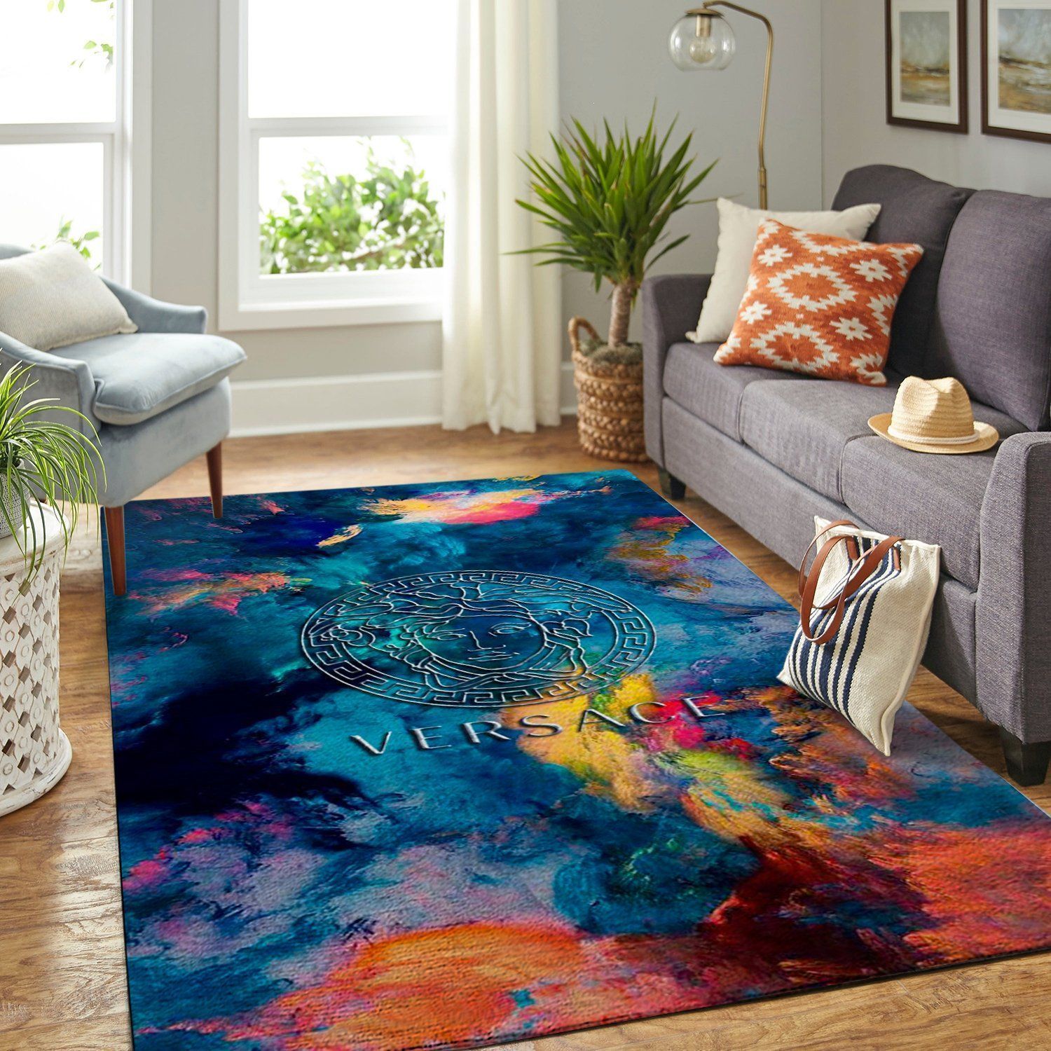 Versace Area Galaxy Luxury Fashion Brand Rug Door Mat Area Carpet Home Decor