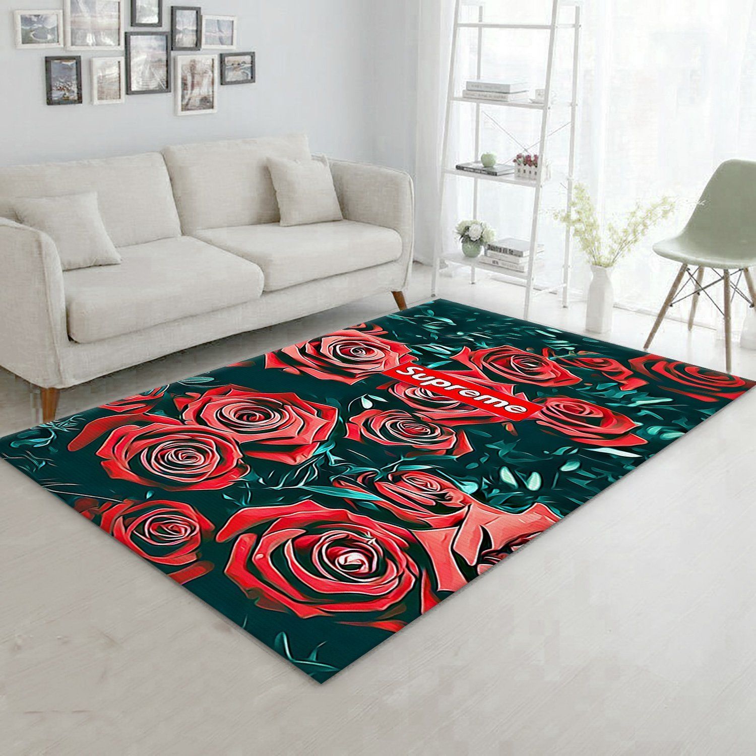 Supreme Rose V Bed Luxury Fashion Brand Rug Area Carpet Home Decor Door Mat