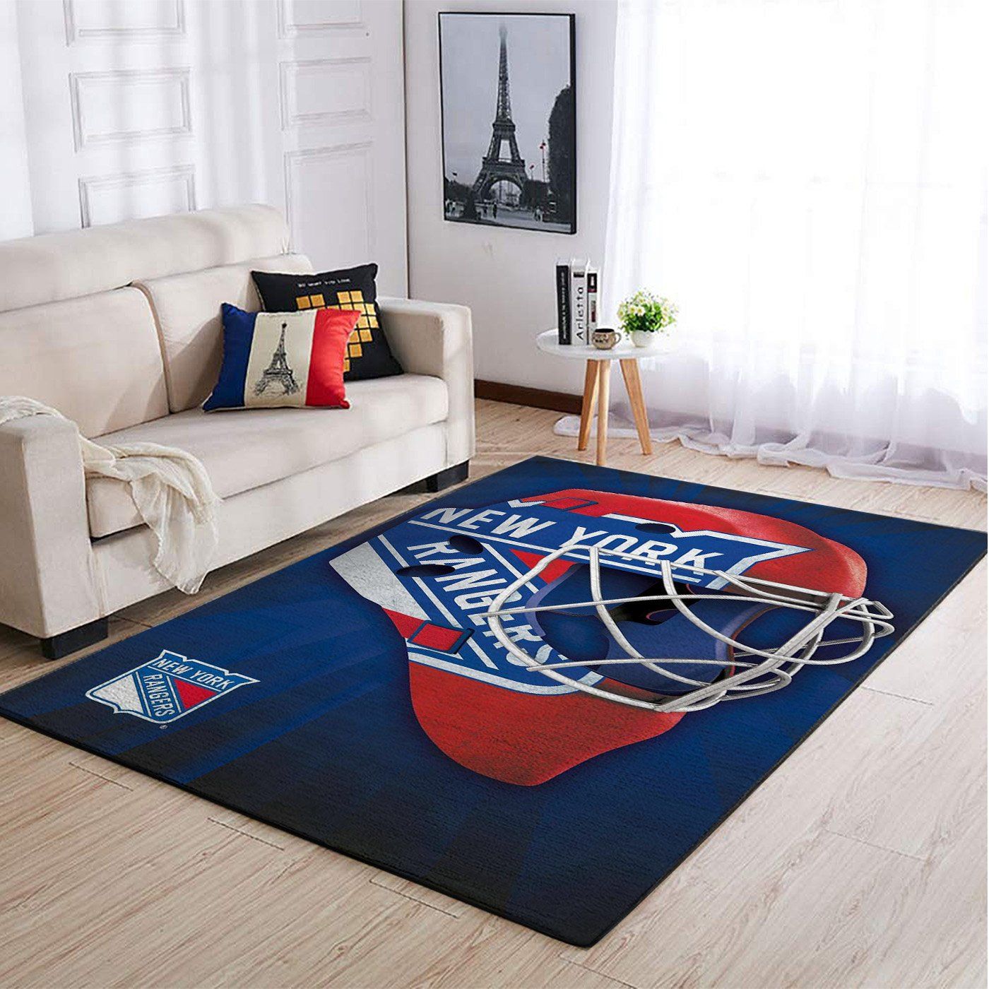 New York Rangers Nhl Team Logo Type 7777 Rug Home Decor Living Room Area Carpet