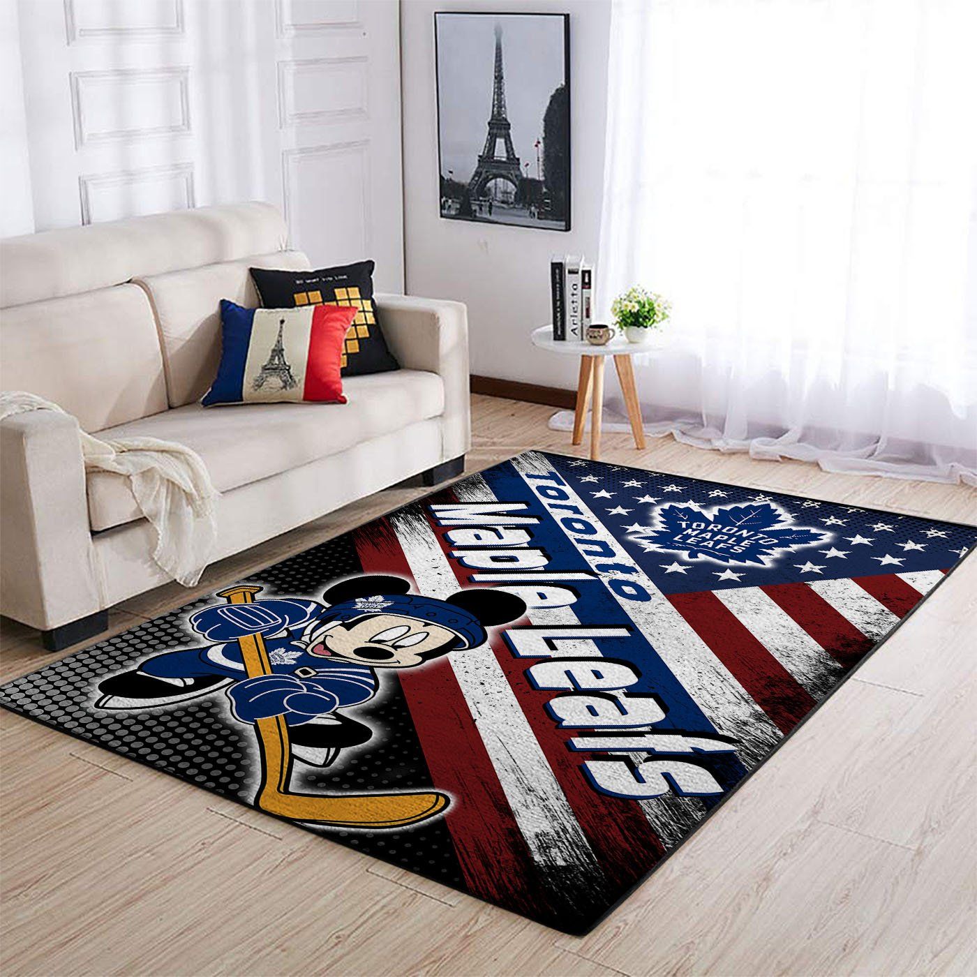 Toronto Maple Leafs Nhl Team Logo Mickey Us Type 7784 Rug Home Decor Area Carpet Living Room
