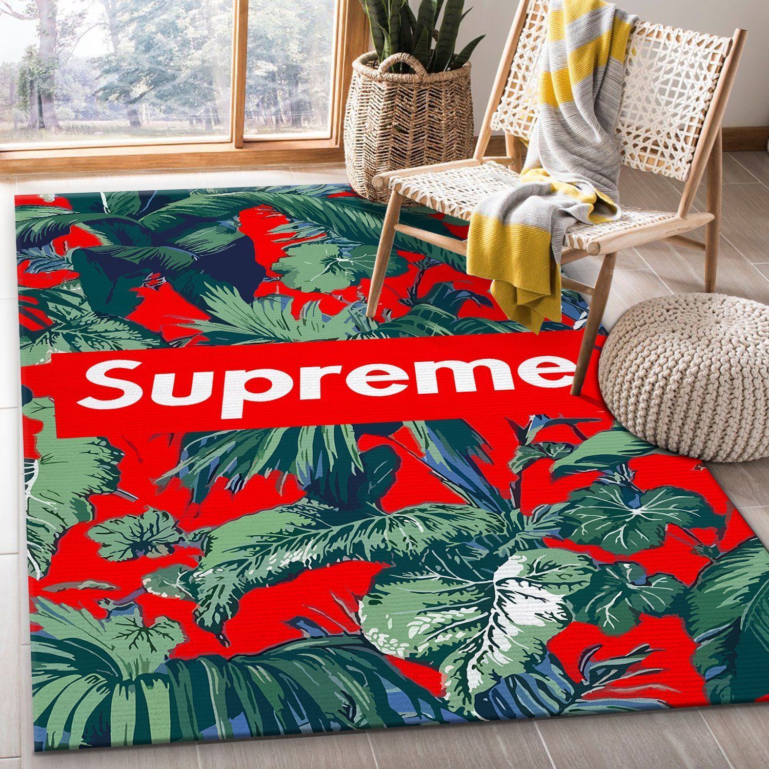 Supreme Jungle Camo Area Luxury Fashion Brand Rug Area Carpet Home Decor Door Mat