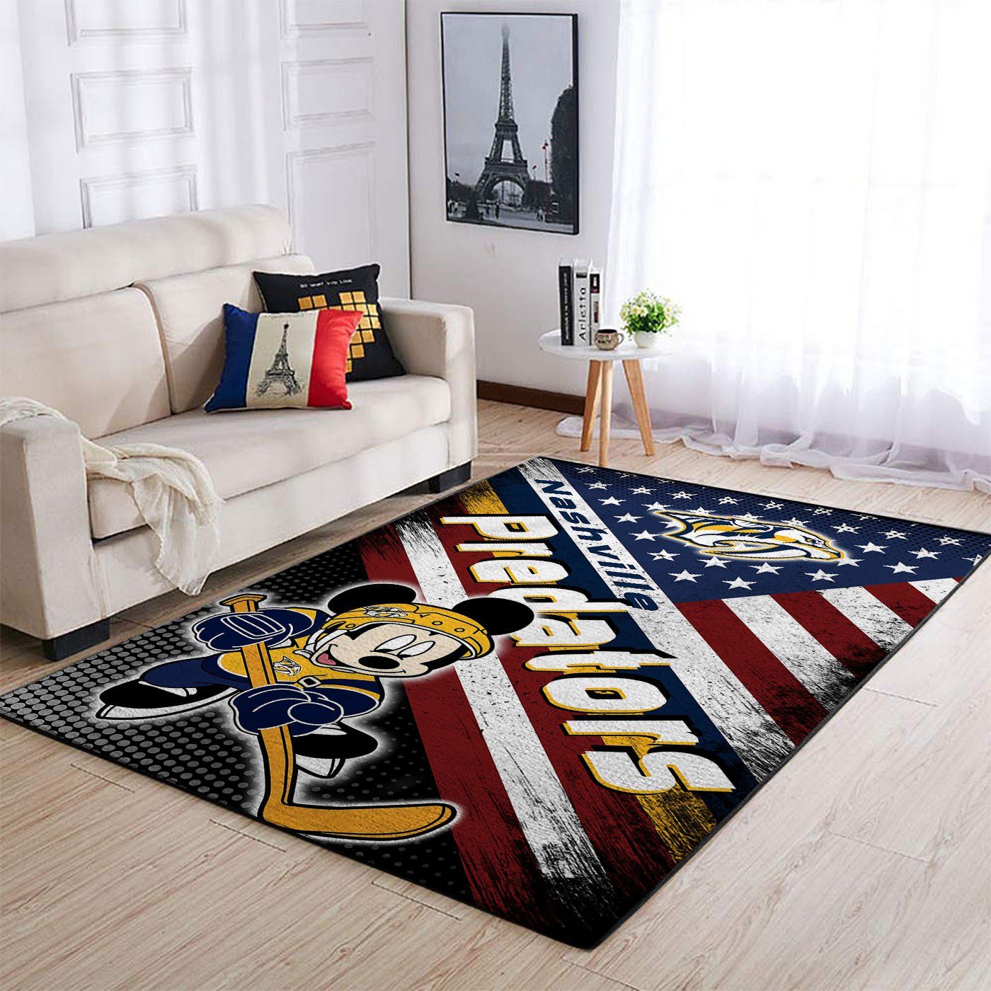 Nashville Predators Nhl Team Logo Mickey Us Type 7820 Rug Home Decor Area Carpet Living Room