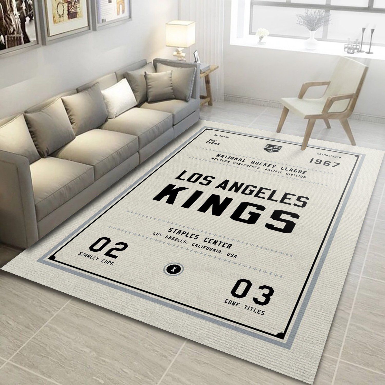 Los Angeles Kings Nhl Us Type 7829 Rug Living Room Home Decor Area Carpet