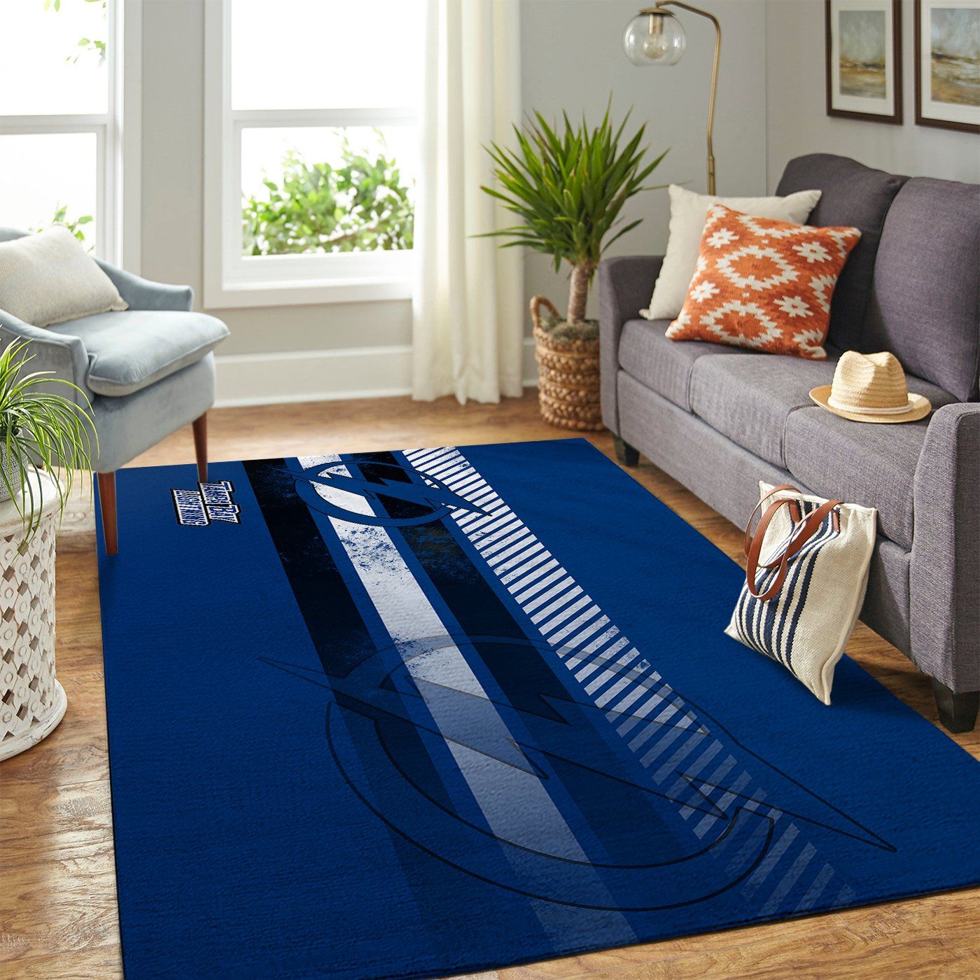 Tampa Bay Lightning Nhl Team Logo Nice Type 7851 Rug Home Decor Living Room Area Carpet