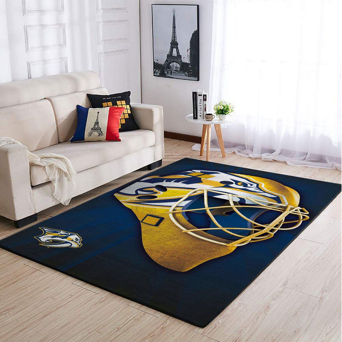 Nashville Predators Nhl Team Logo Type 7899 Rug Living Room Area Carpet Home Decor