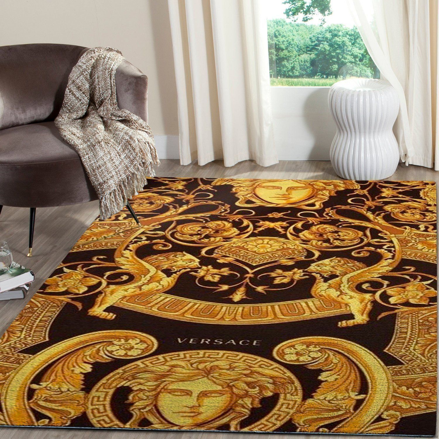 Versace Area Luxury Fashion Brand Rug Home Decor Area Carpet Door Mat