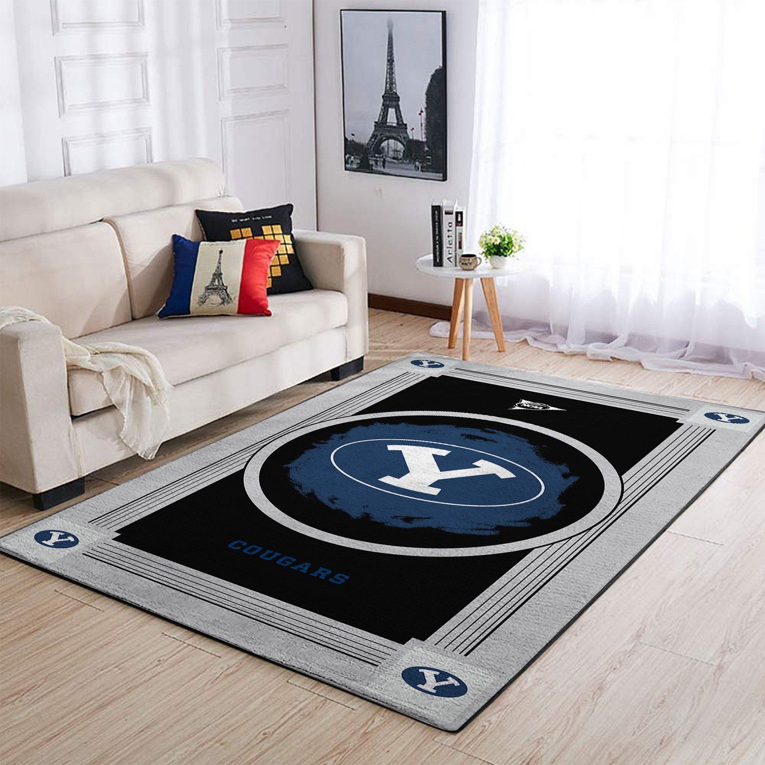 Byu Cougars Ncaas Team Logo Type 7955 Rug Home Decor Living Room Area Carpet