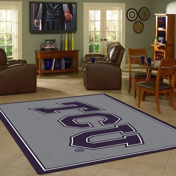 Tcu Horned Frogss Ncaa Football Basketball Custom Type 7985 Rug Living Room Home Decor Area Carpet