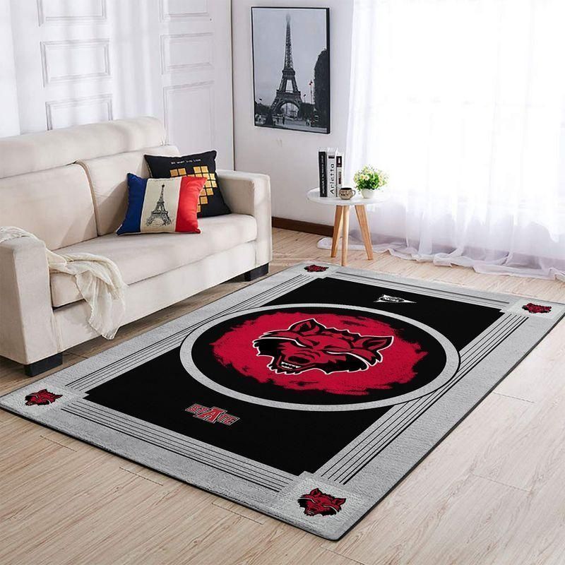 Arkansas State Red Wolfss Ncaa Football Basketball Team Logo Type 8000 Rug Area Carpet Home Decor Living Room