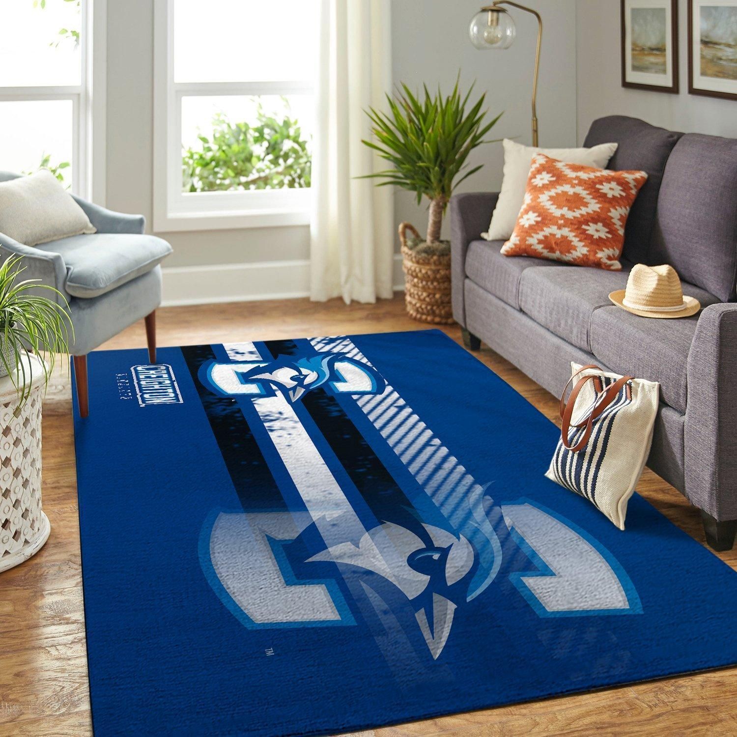 Creighton Bluejayss Ncaa Football Basketball Custom Type 8012 Rug Area Carpet Home Decor Living Room
