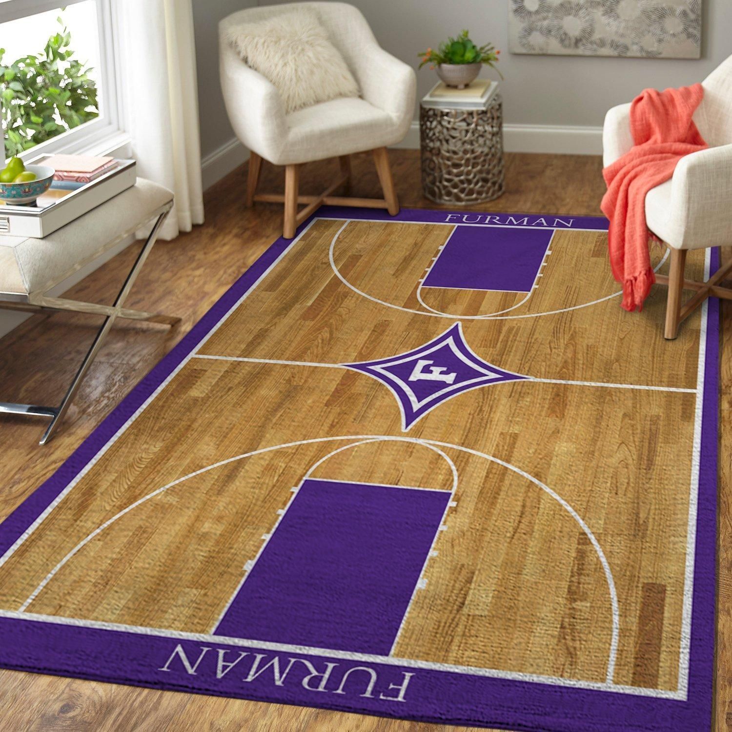 Furman Paladins Ncaa Basketball Custom Type 8045 Rug Area Carpet Living Room Home Decor