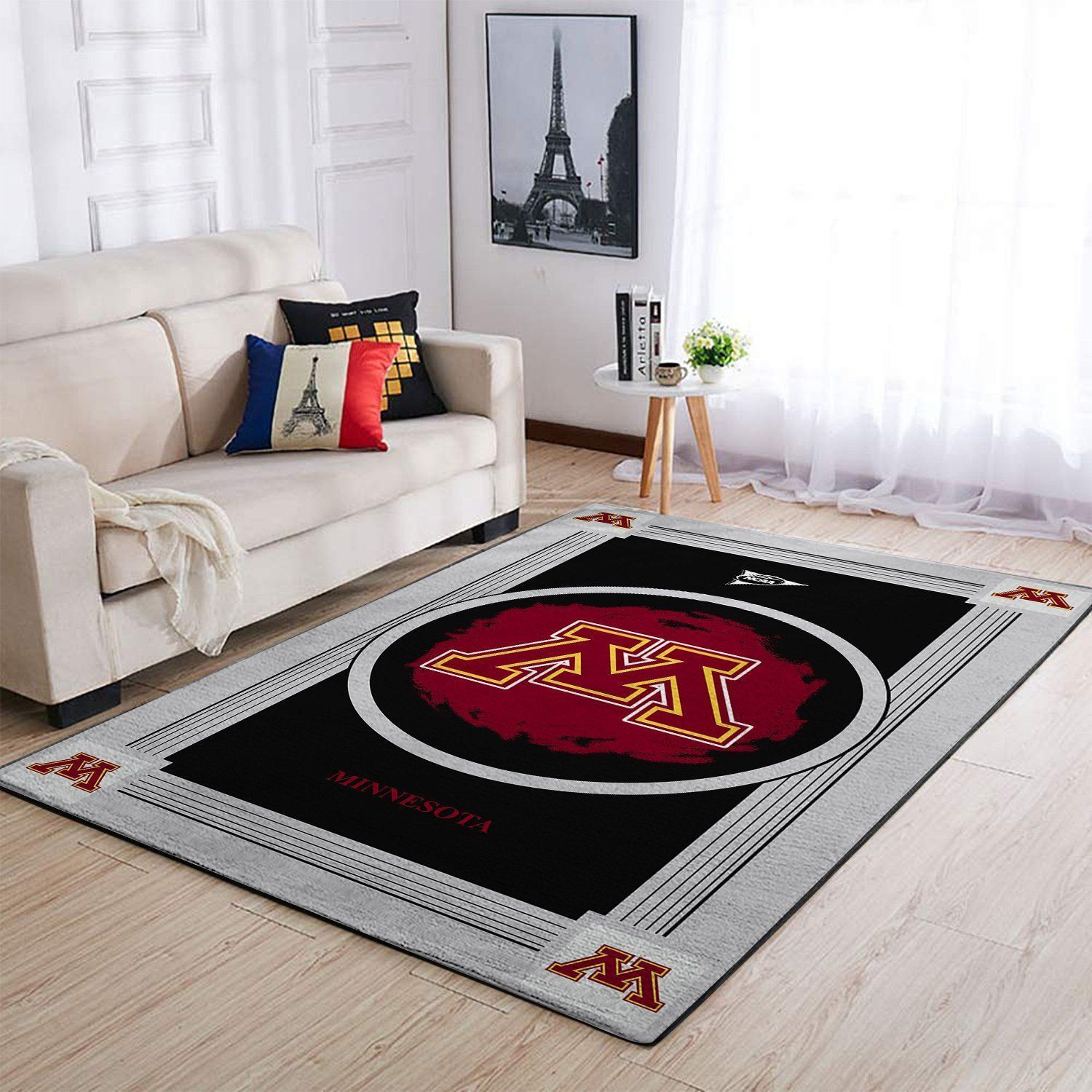 Minnesota Golden Gophers Ncaas Team Logo Type 8046 Rug Area Carpet Living Room Home Decor