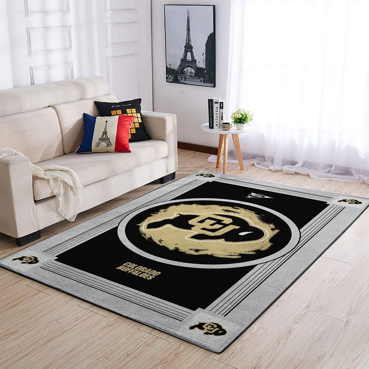 Colorado Buffaloes Ncaas Team Logo Type 8065 Rug Area Carpet Living Room Home Decor