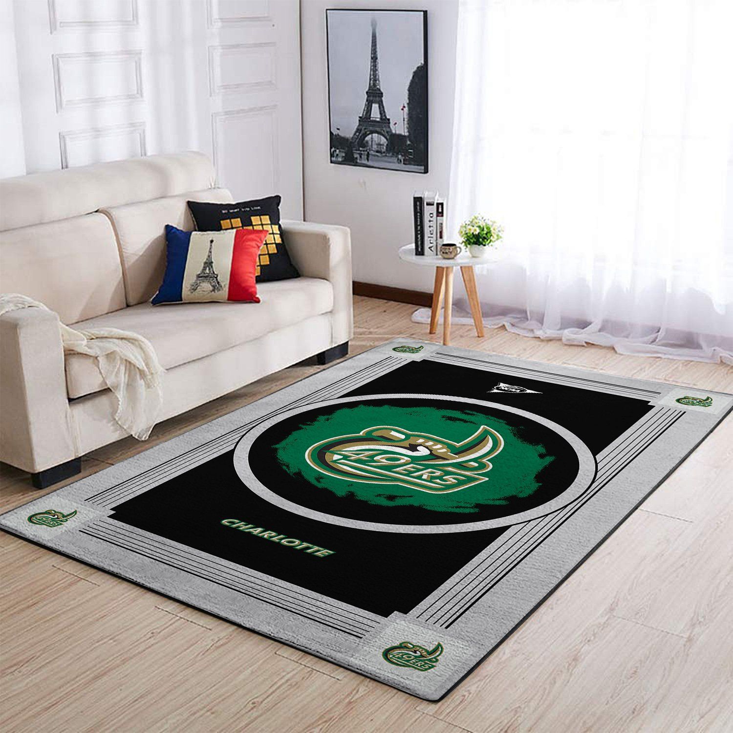 Charlotte Ers Ncaa Team Logo Nice Type 8108 Rug Area Carpet Home Decor Living Room