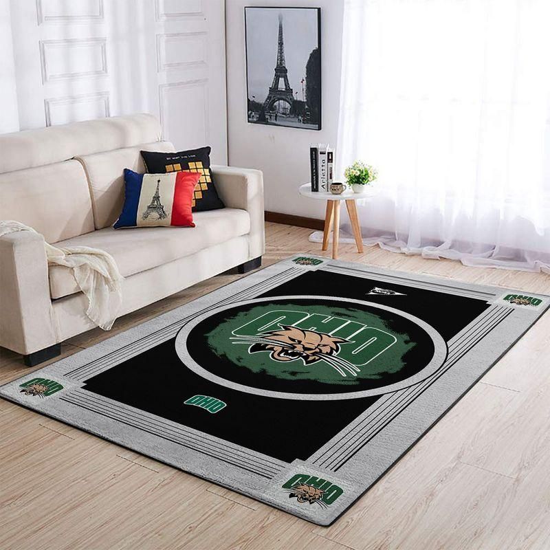 Ohio Bobcatss Ncaa Football Basketball Team Logo Type 8147 Rug Home Decor Living Room Area Carpet