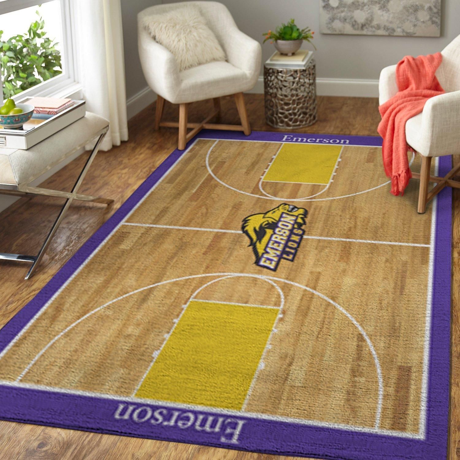 Emerson Lions Ncaa Basketball Custom Type 8232 Rug Living Room Home Decor Area Carpet