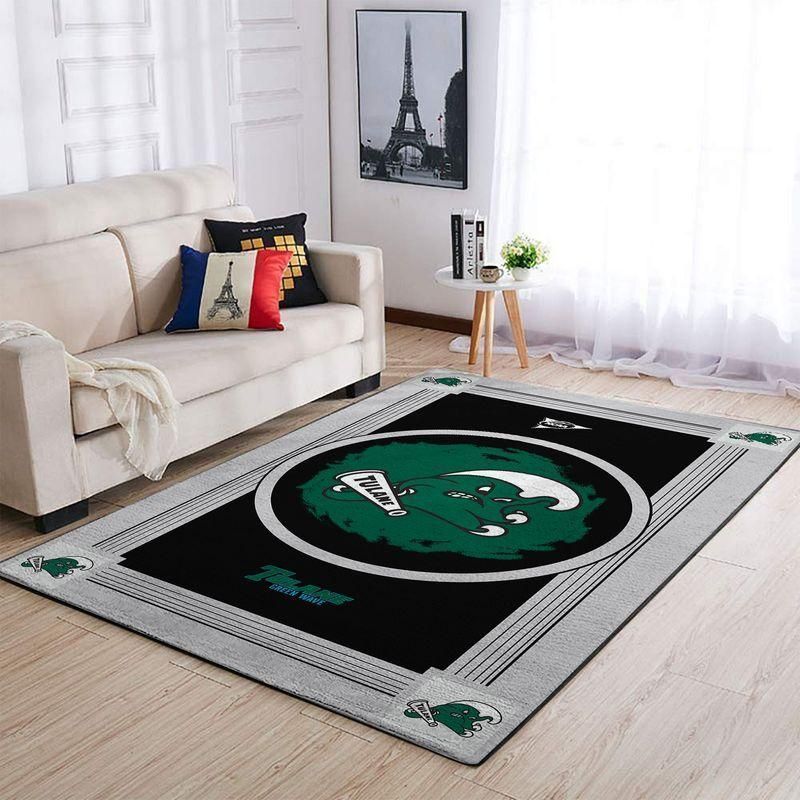 Tulane Green Waves Ncaa Football Basketball Team Logo Type 8234 Rug Area Carpet Living Room Home Decor