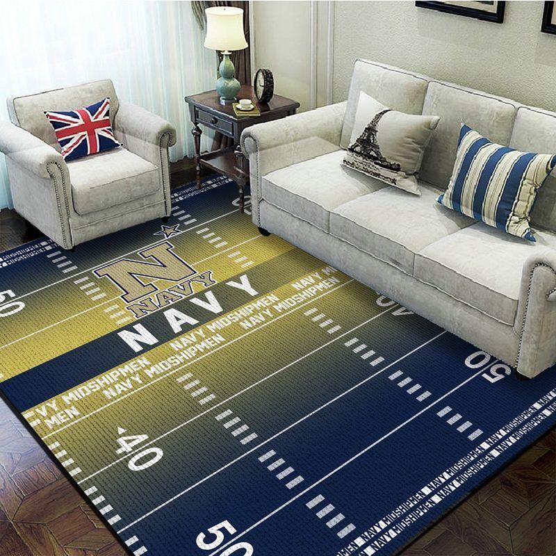 Ncaa Navy Midshipmen Football Stadium Fbs Nice Type 8249 Rug Area Carpet Living Room Home Decor