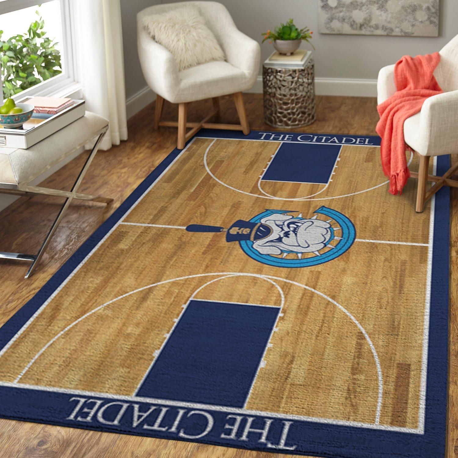 The Citadel Bulldogs Ncaa Basketball Custom Type 8261 Rug Area Carpet Living Room Home Decor