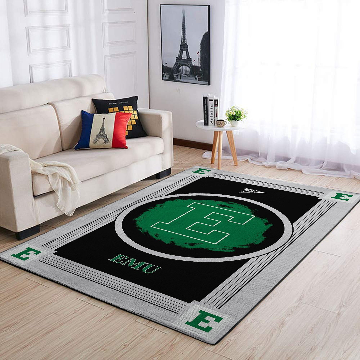 Eastern Michigan Eagles Ncaa Team Logo Nice Type 8279 Rug Area Carpet Living Room Home Decor