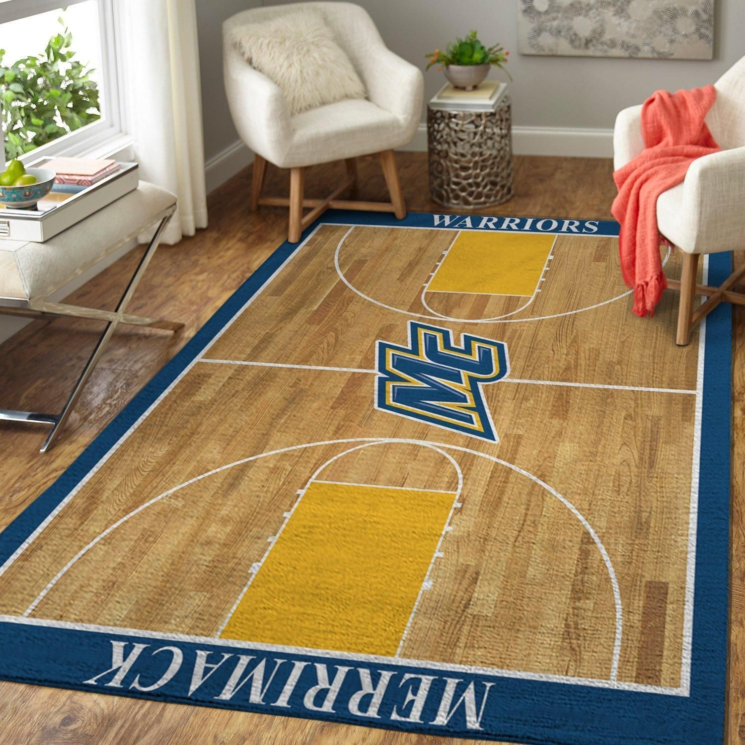 Merrimack Warriors Ncaa Basketball Custom Type 8304 Rug Home Decor Living Room Area Carpet