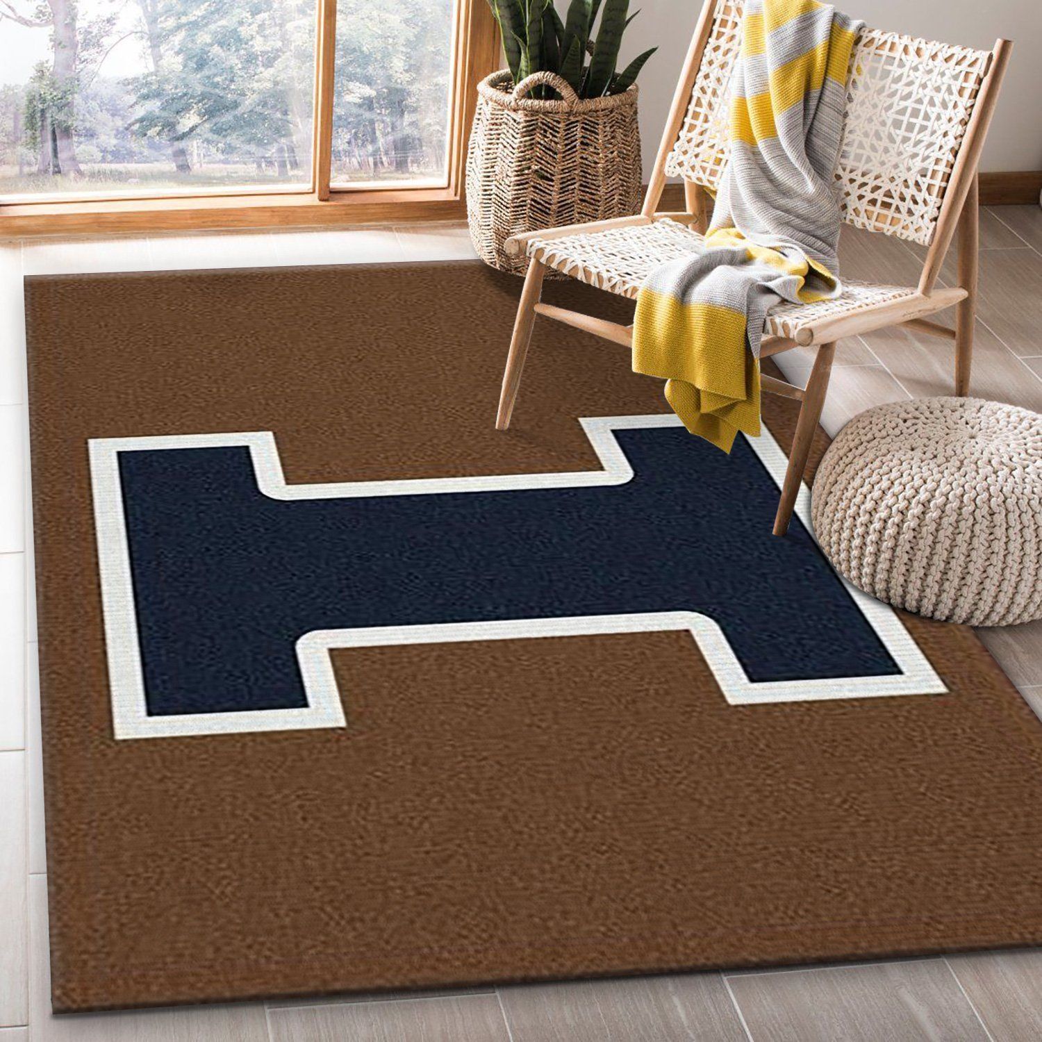 Illinois University Team Spirit Ncaa Kitchen Us Type 8322 Rug Living Room Home Decor Area Carpet