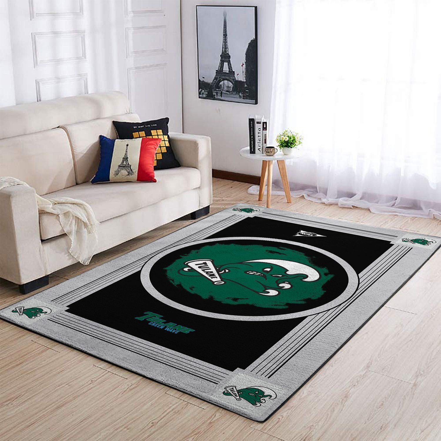 Tulane Green Wave Ncaa Team Logo Nice Type 8328 Rug Living Room Area Carpet Home Decor