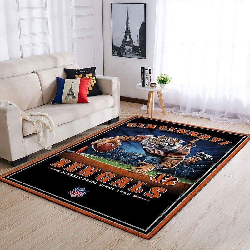 Cincinnati Bengals Ncaa Team Logos Type 8373 Rug Living Room Home Decor Area Carpet