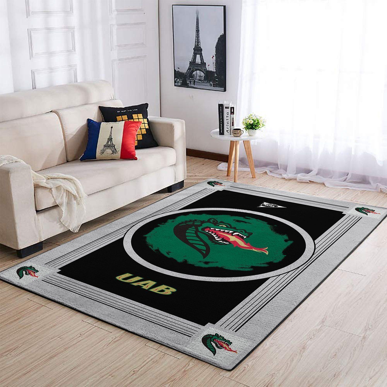 Uab Blazers Ncaa Team Logo Nice Type 8376 Rug Living Room Area Carpet Home Decor