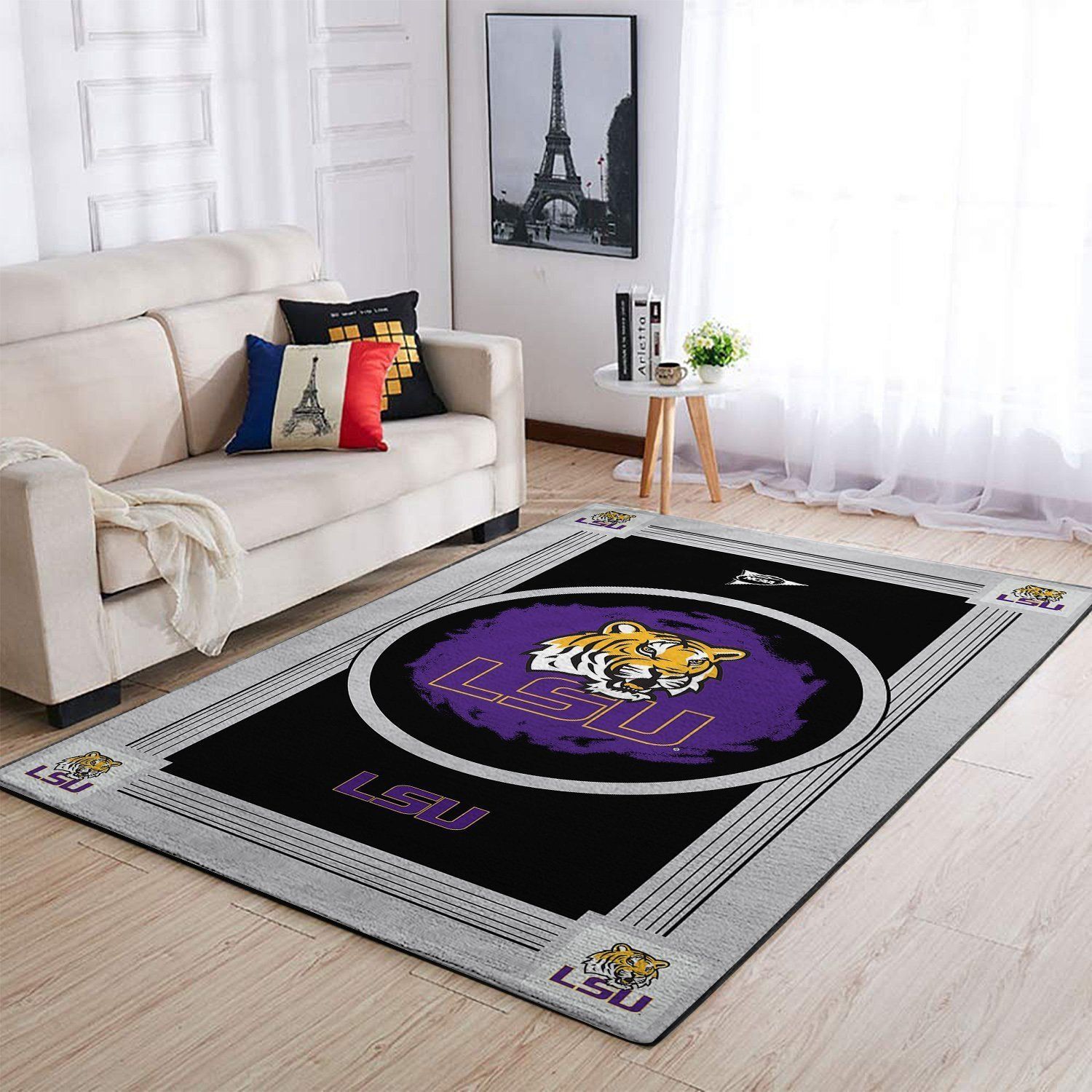 Lsu Tigers Ncaa Team Logo Nice Type 8430 Rug Area Carpet Living Room Home Decor