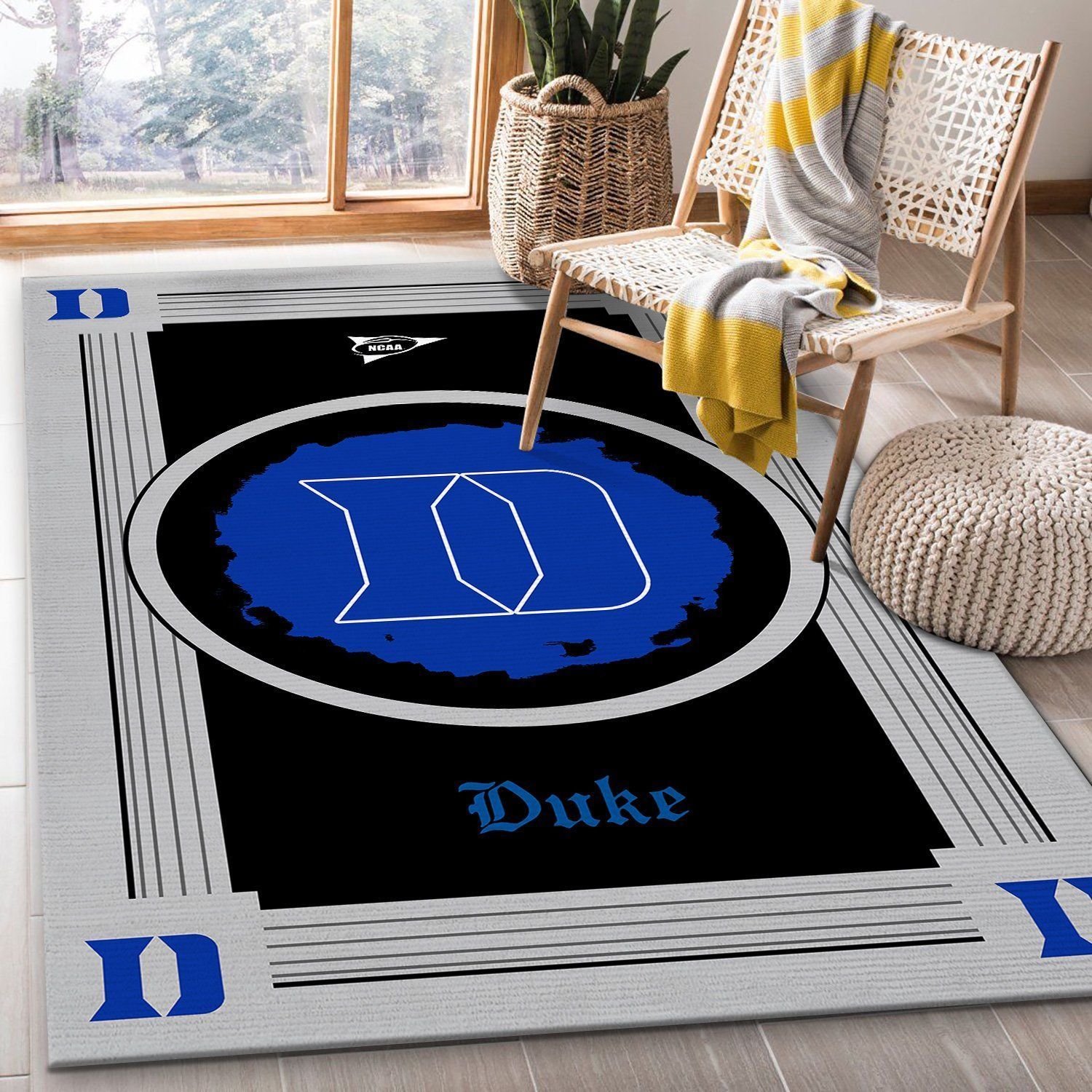 Duke Blue Devils Ncaa Team Logos Type 8466 Rug Home Decor Living Room Area Carpet