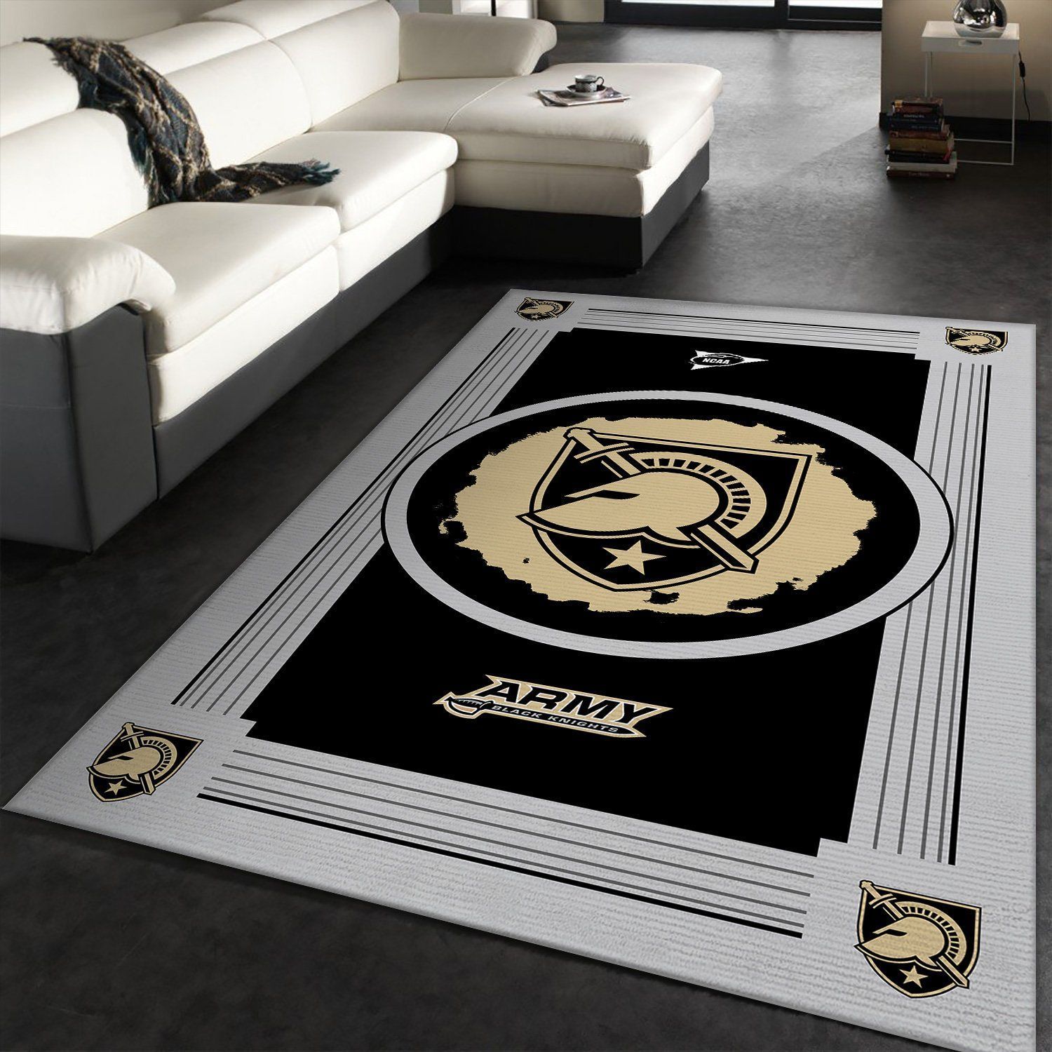 Army Black Knights Ncaa Team Logos Type 8469 Rug Area Carpet Living Room Home Decor