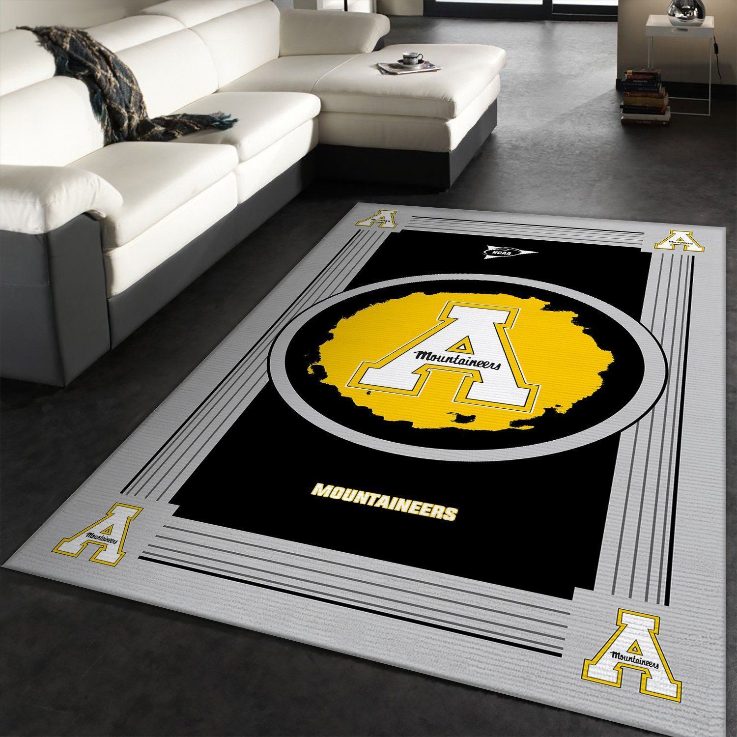 Appalachian State Mountaineers Ncaa Team Logos Type 8474 Rug Area Carpet Home Decor Living Room