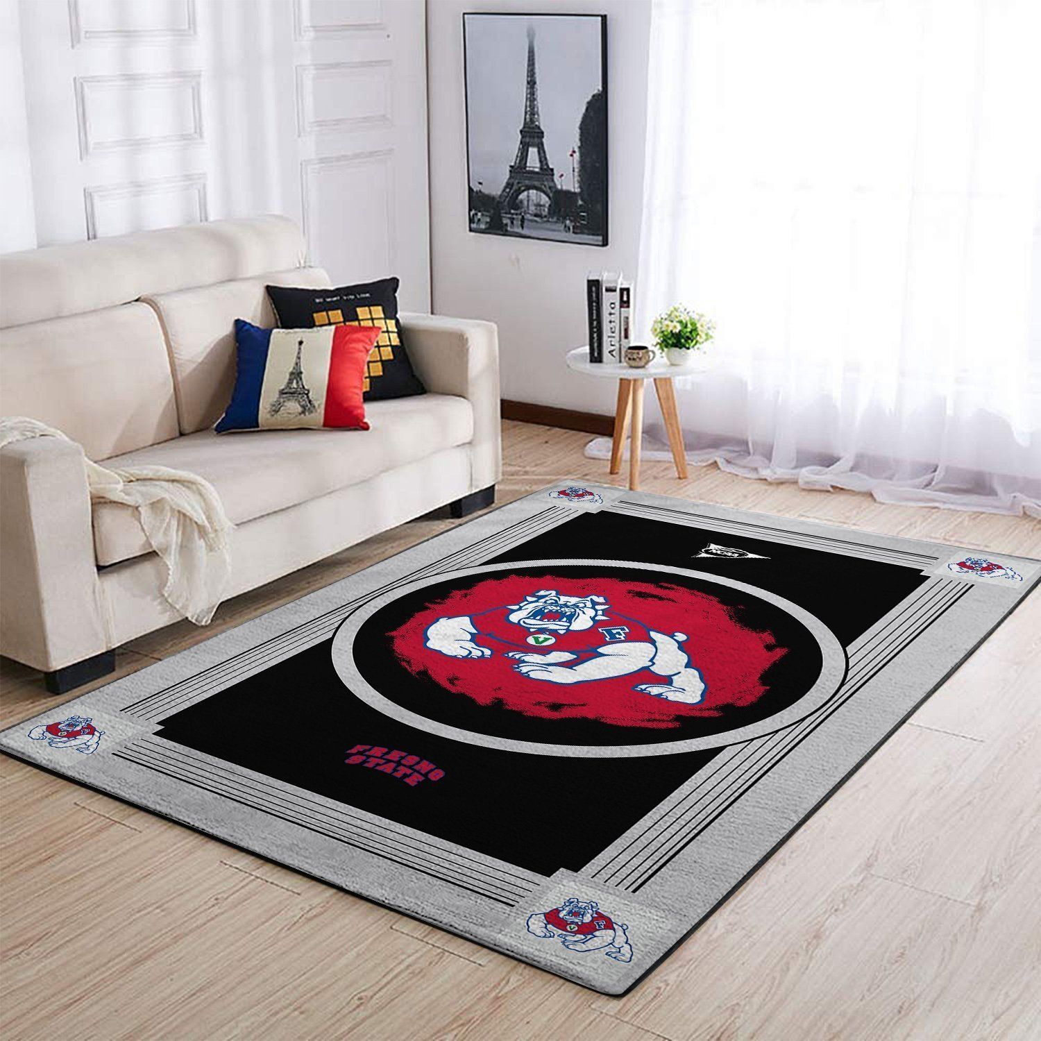 Fresno State Bulldogs Ncaa Team Logo Nice Type 8475 Rug Living Room Home Decor Area Carpet