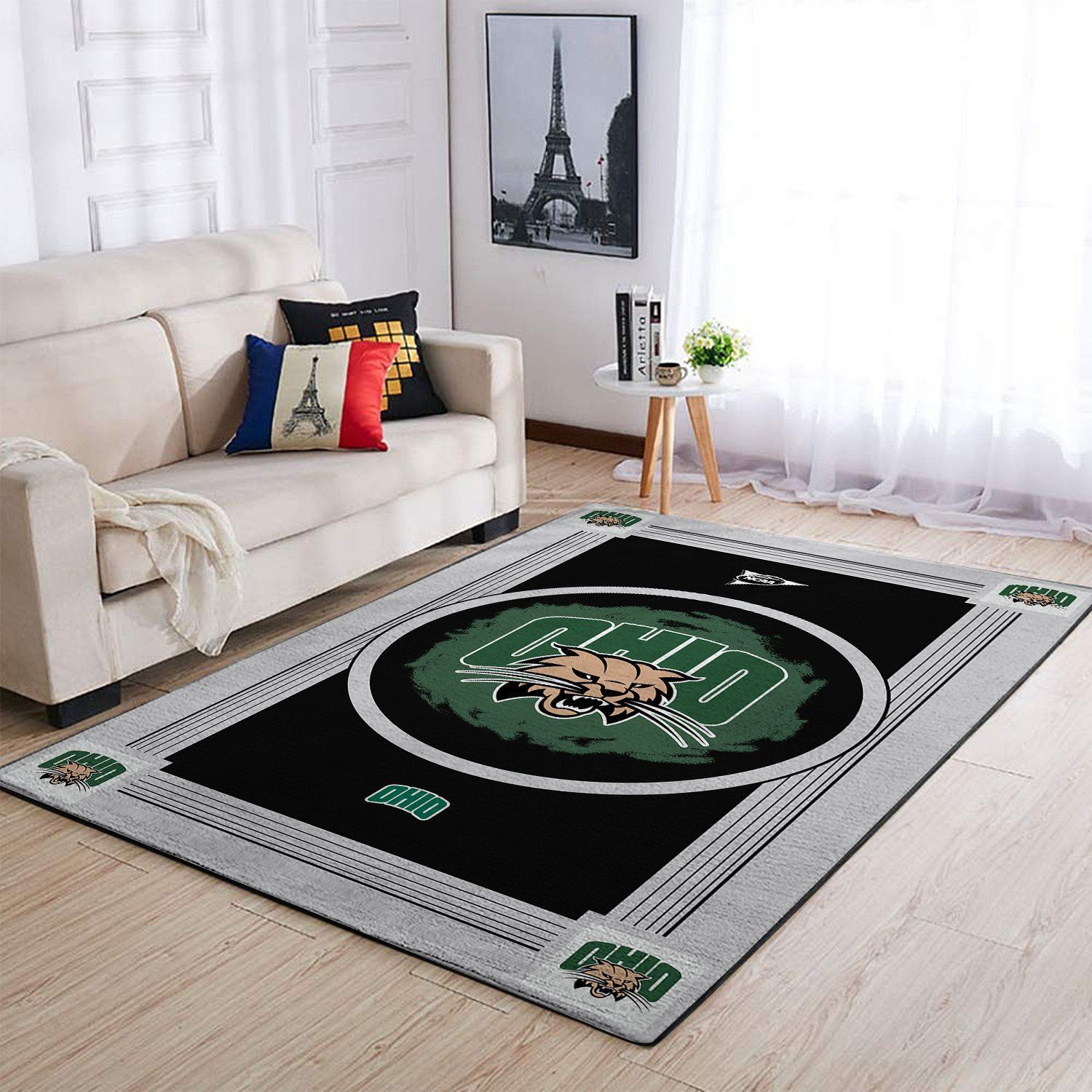 Ohio Bobcats Ncaa Team Logo Nice Type 8478 Rug Home Decor Area Carpet Living Room